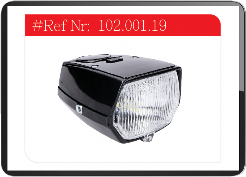 Puch Maxi / Ciao Tzg Headlight Black