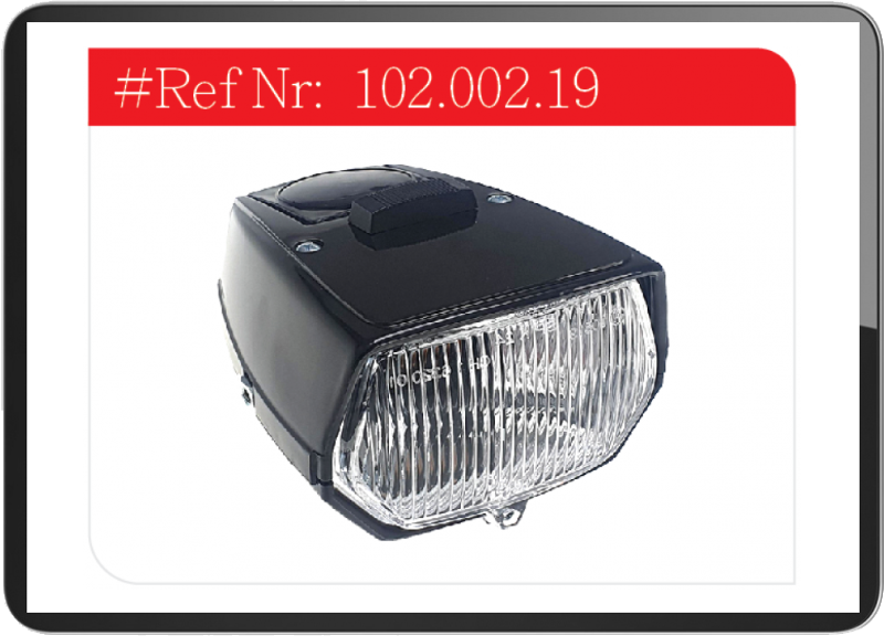 Puch Maxi / Ciao Tzg Headlight Black with switch