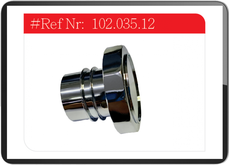 Puch Maxi Tank cap round 30mm Aluminum chrome