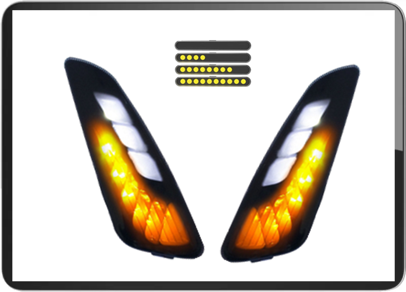 Vespa Primavera / Sprint sequential front led black