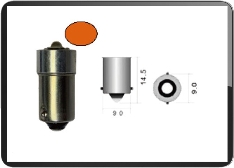 BA9S LED 6V-12V SUPER AMBER