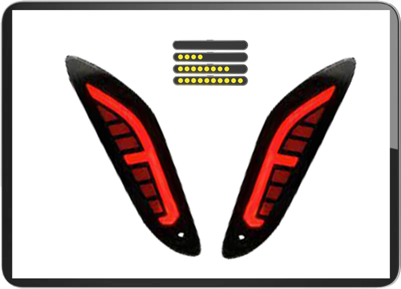 Vespa primavera / sprint audi style rear tube sequential
