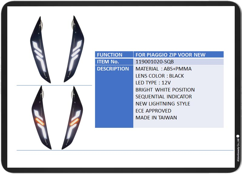 LED flashing light kit lightning tube Piaggio Zip 2000 smoke front ,Nieuwe richtingaanwijzers voor