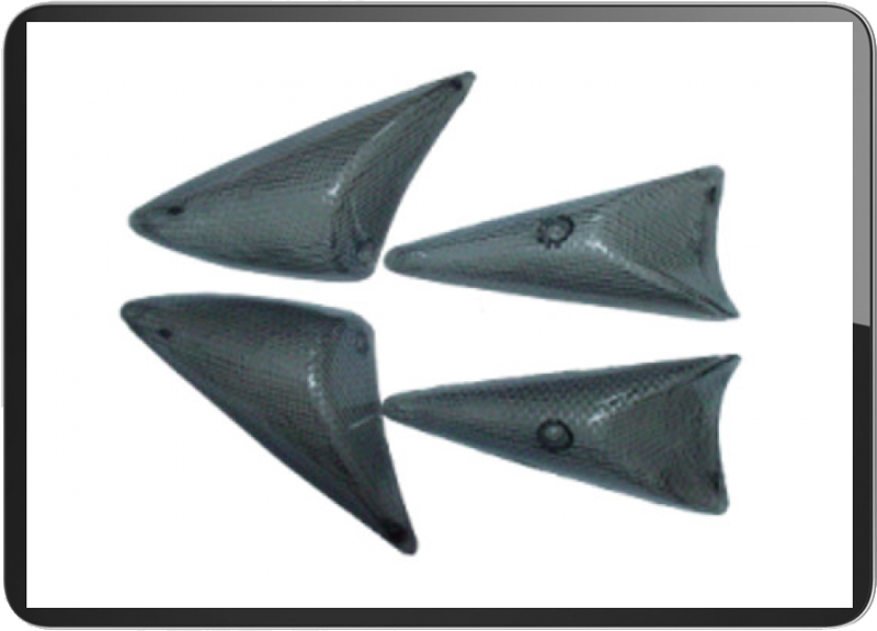 Peugeot Speedfight front / rear lens 4pcs/set smoke