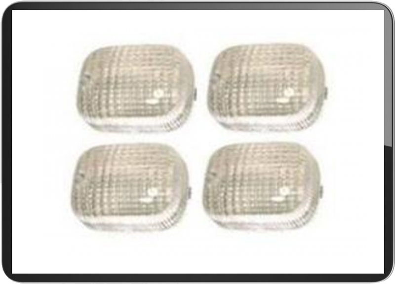 Peugeot Squab/Trekker front + rear 4pcs/set lens clear