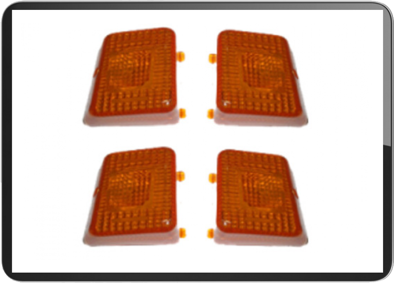 Peugeot SC50 front + rear 4pcs/set lens amber