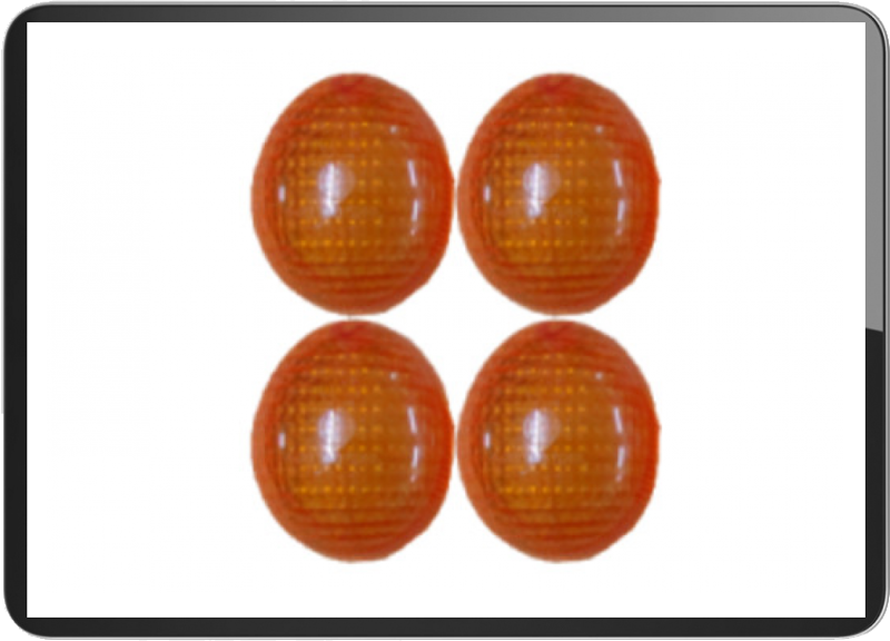 Peugeot Ludix front + rear 4pcs/set lens amber
