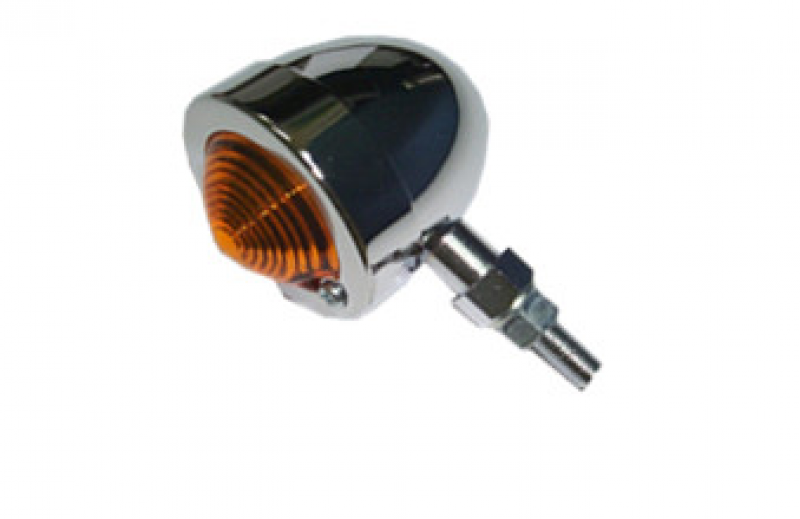 YG-7010 Bullet light 58mm w/stem Chrome/Amber