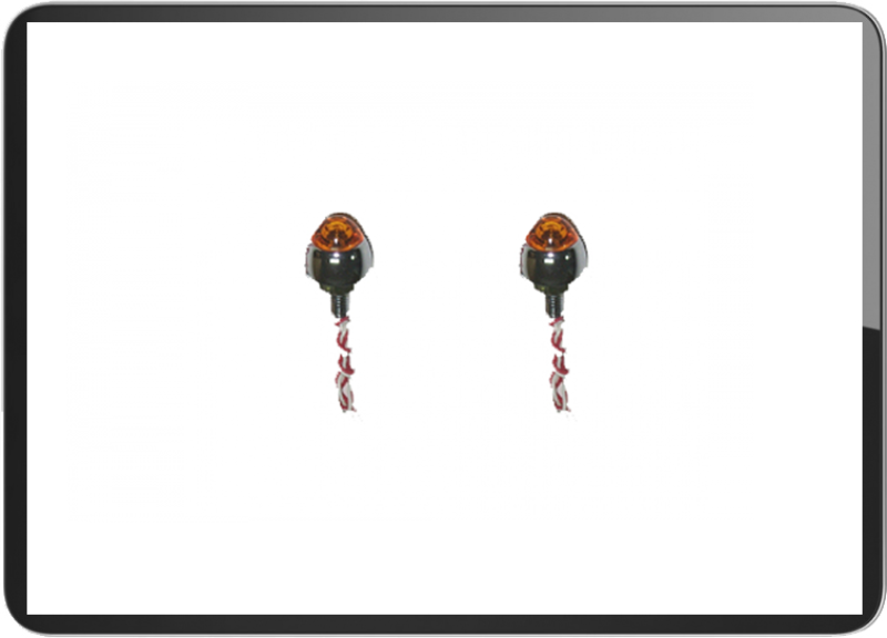 Screw License plate light M6 Chrome/Amber Universal (PAIR)