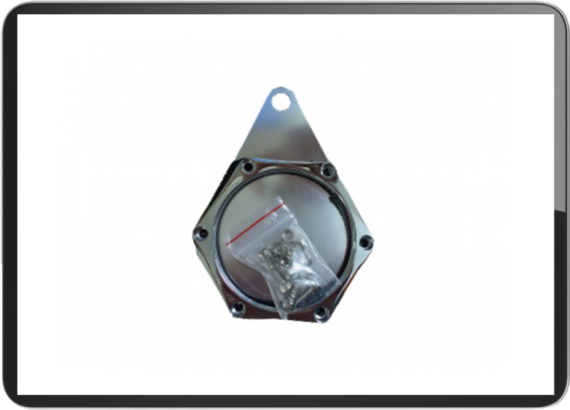 License tax holder hexangular chrome universal 