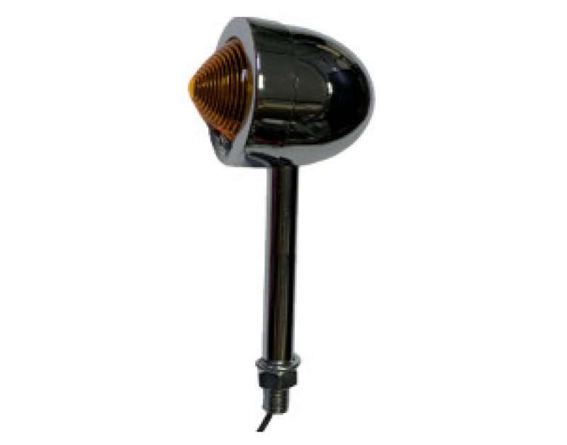 YG-7055 Bullet light Ø50mm Chrome/Amber stem 85mm