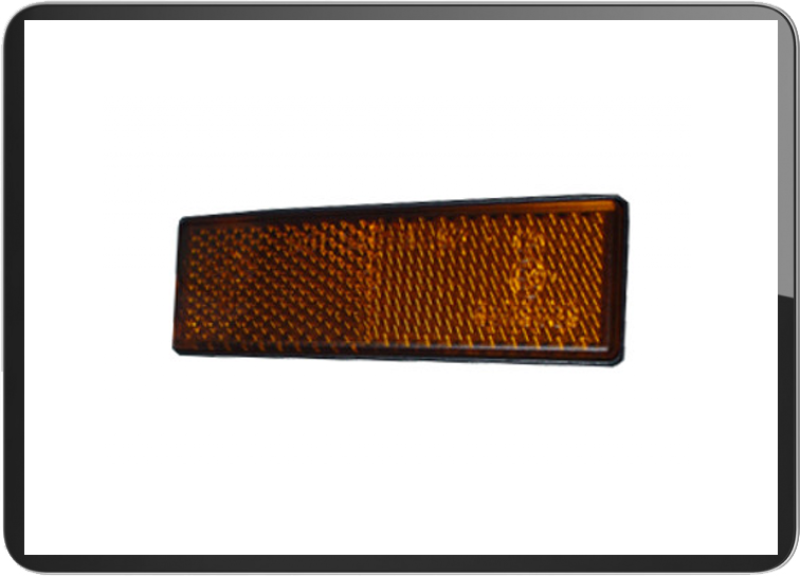 Reflector Self adhesive rectangle 73x31mm amber