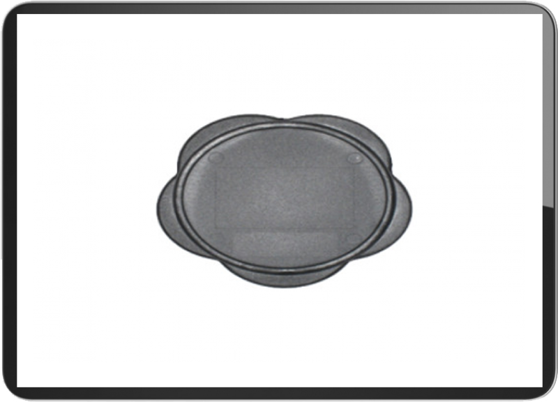 Footrest stand pad black universal type