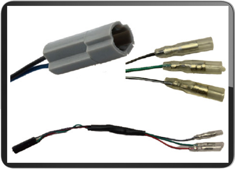 For Suzuki / Yamaha turn signal connectors 3 wire with resistor(PAIR)