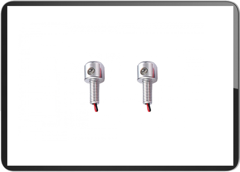 Screw License plate light M8 Chrome base (PAIR)