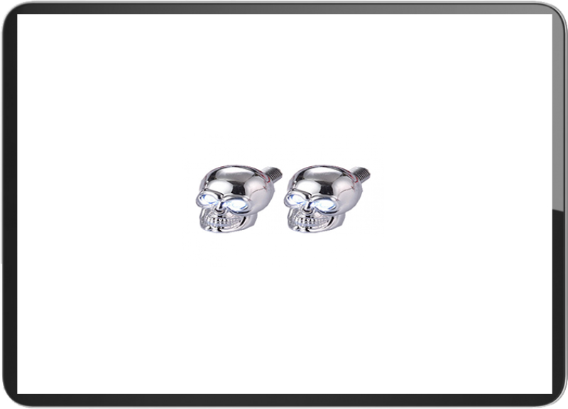 License plate light M6 screw Chrome base (PAIR)