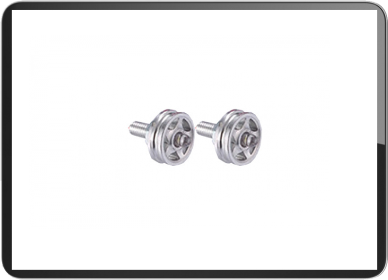 Screw license plate light M6 Chrome base (PAIR)