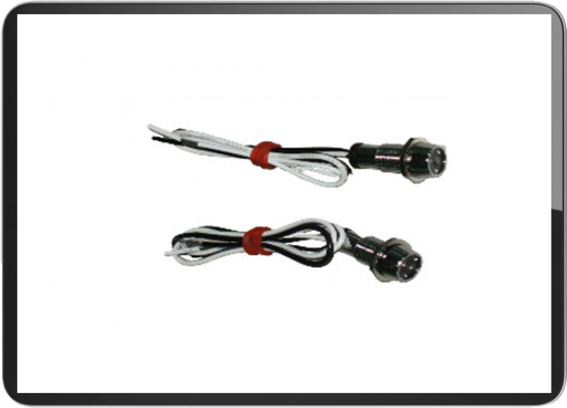 Screw License plate light M8 chrome base (PAIR)