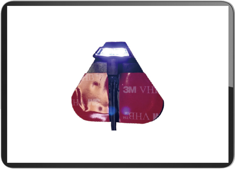 Flexible Led license plate light triangle w/sticker