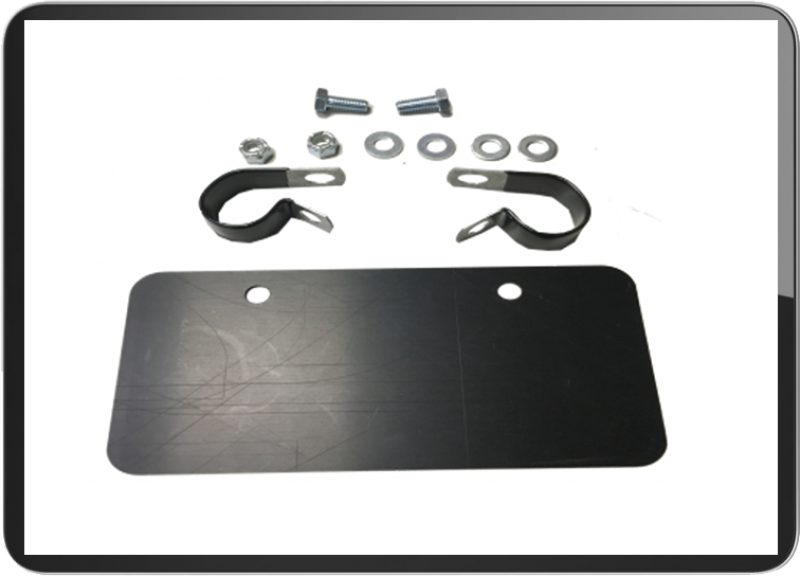 License plate black universal 202 x 100mm