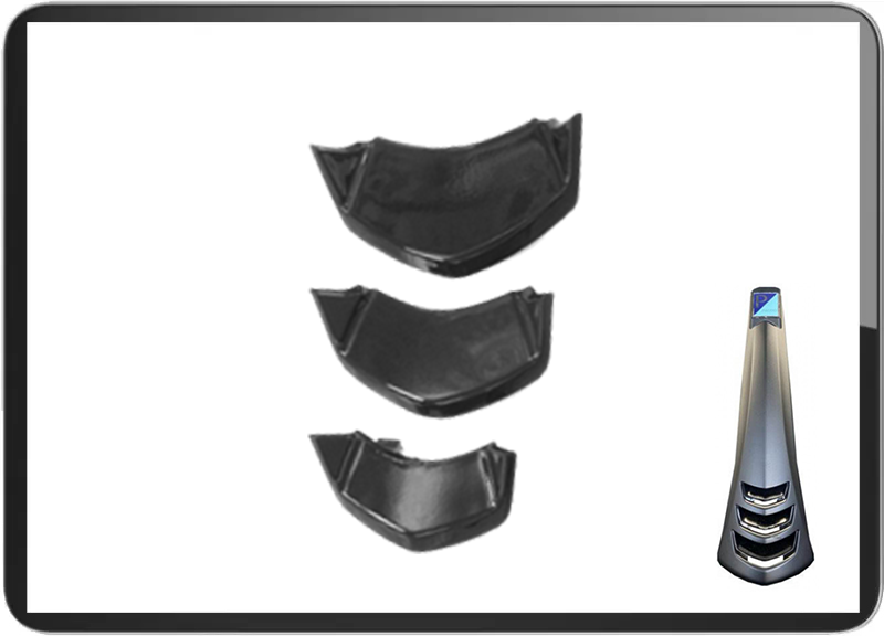 Vespa Primavera / Sprint horn chevron lens set of 3pcs