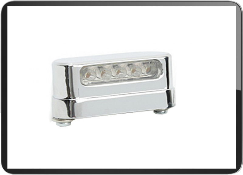 License plate light Chrome w/5pcs led white light