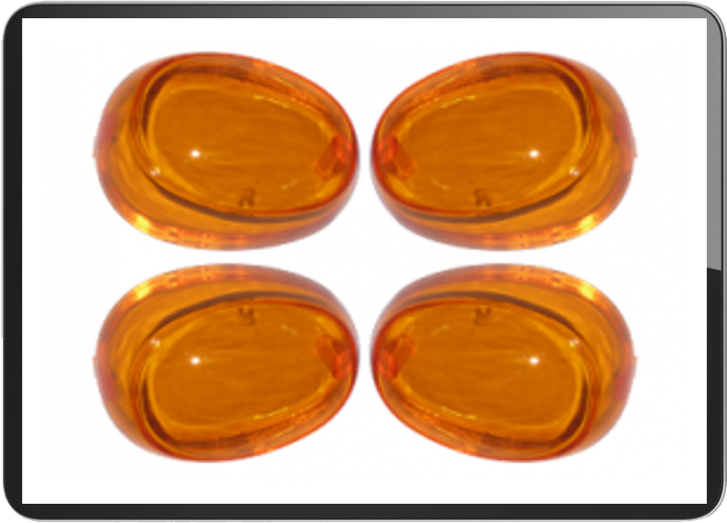 PGO HOT/PS100 set of 4pcs turn signal lens amber