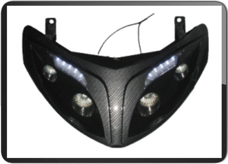 Peugeot Speedfight II headlight new carbon