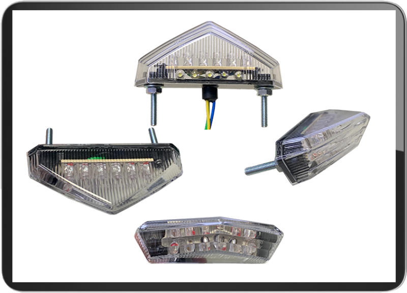 YG-9021W Clear lens Led taillight built-in screw M4