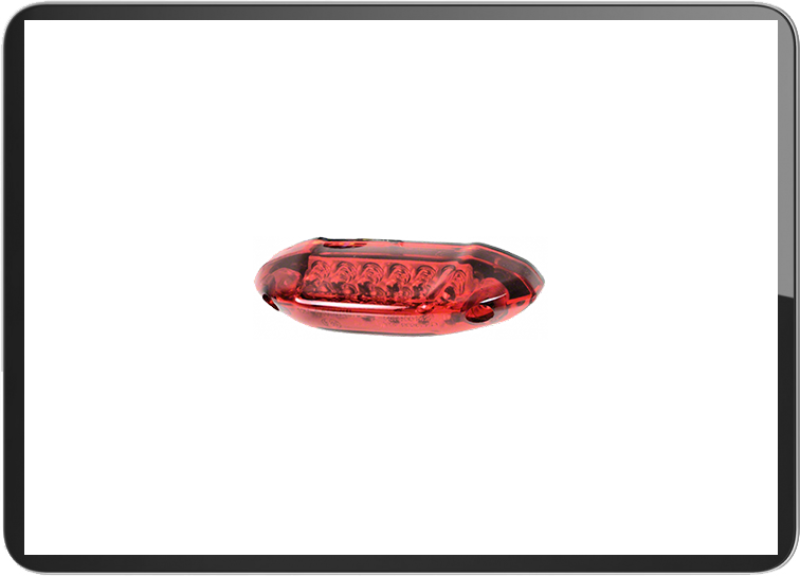 YG-9038 Red lens Led Taillight w/license light