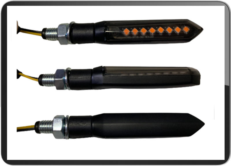 YG-9118 Sequential Led V2.0 universal (PAIR) Black