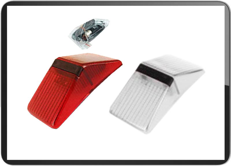 XR rear light cross unbrakeable with spare parts