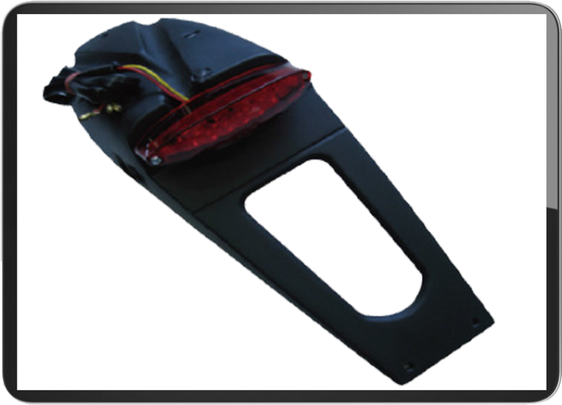 YG-9011 Red lens led taillight with Mudguard
