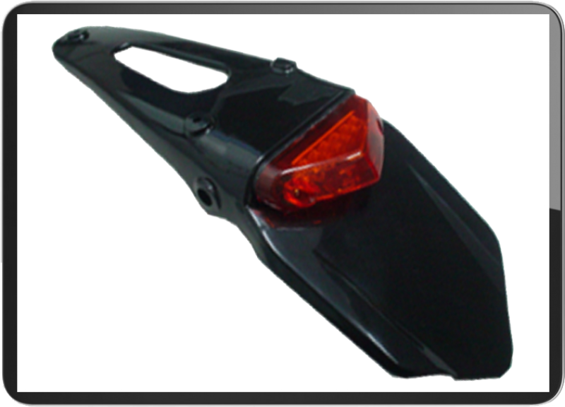 YG-9021W-1R Universal Led Taillight with mudguard red