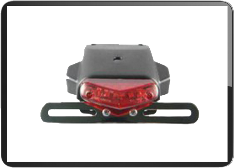 YG-9021W-5R Universal Led Taillight with mudguard red lens