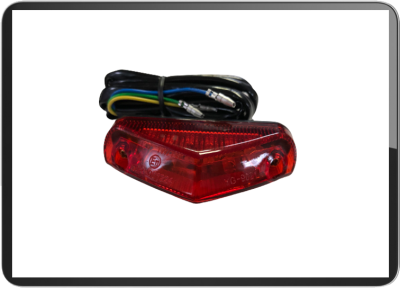 YG-9021W Red lens led Taillight w/license light emarked