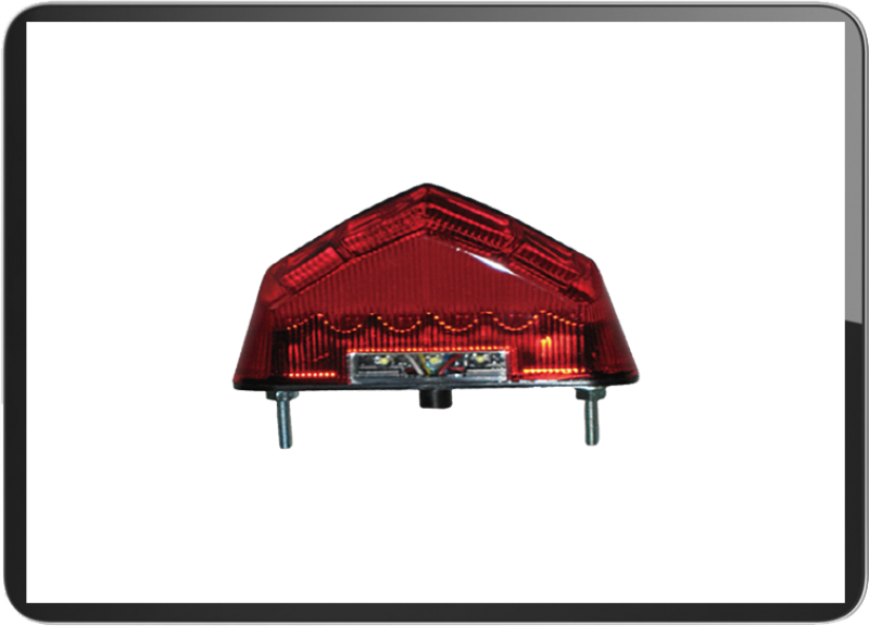 YG-9049 Red lens led taillight w/license light